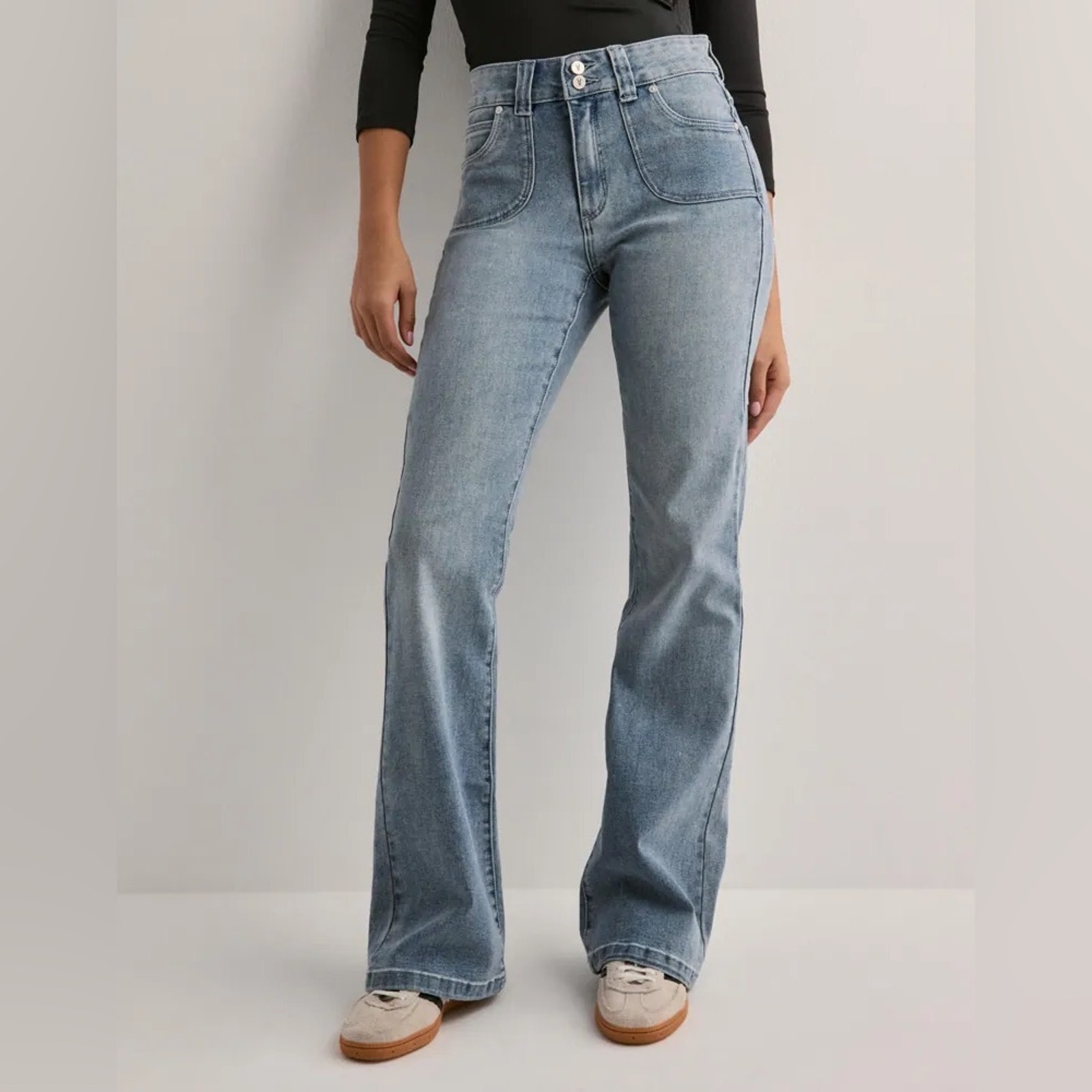 Abrand Jeans 95 Mid Boot Light Vintage Blue Bootcut Denim Womens 26 Nwt New